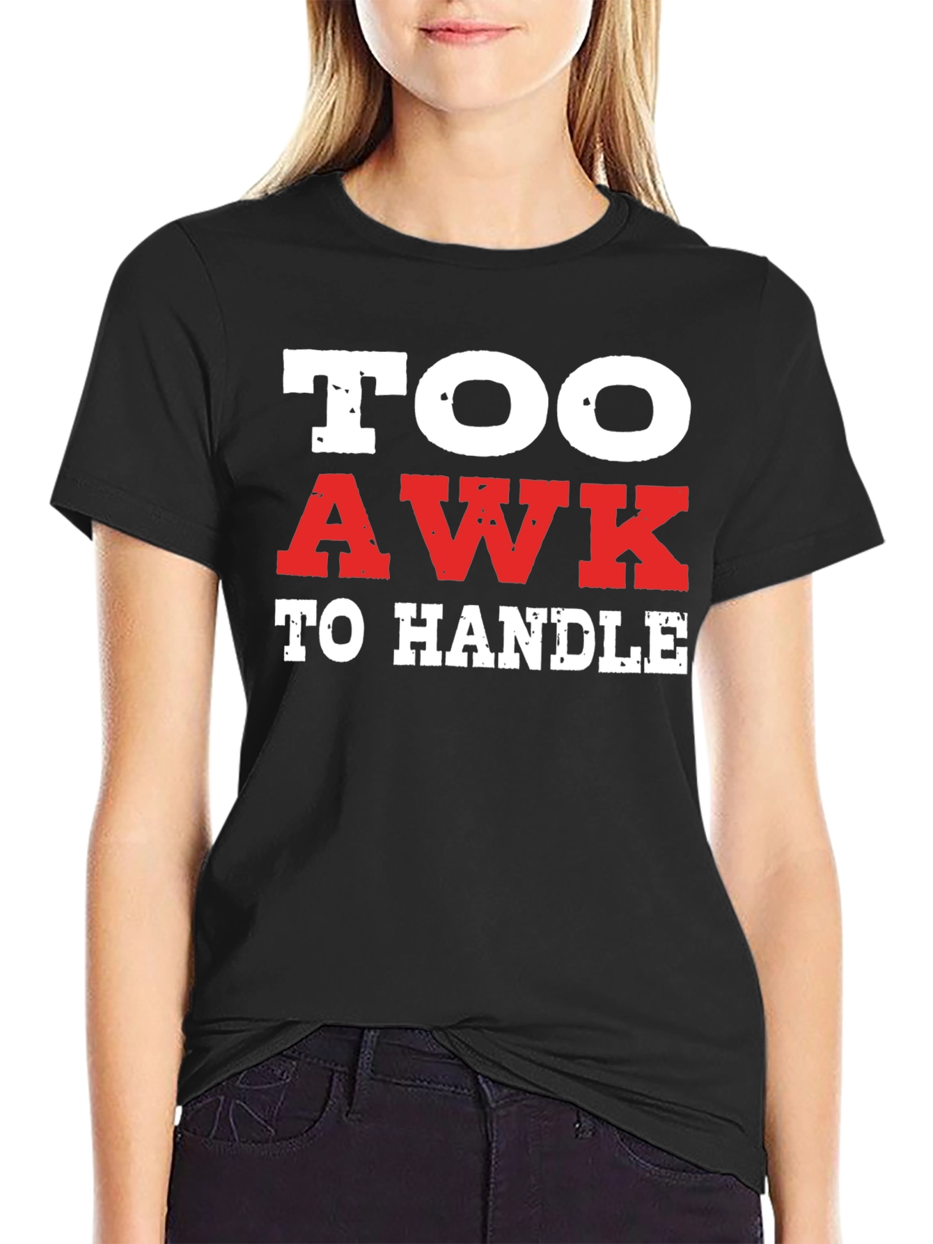 Too Awk to Handle Black Graphic Tee