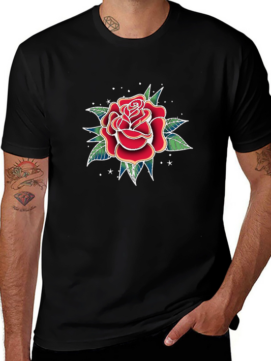 Classic Rose Tattoo Graphic T-Shirt