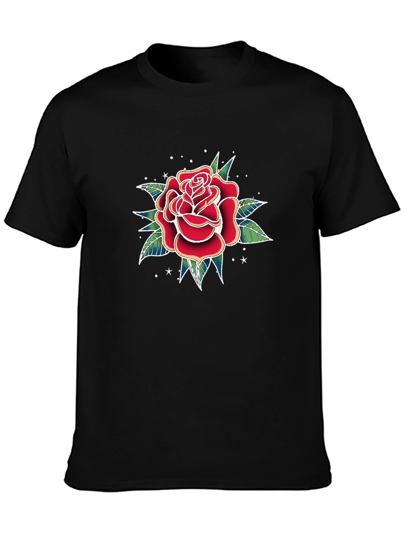Classic Rose Tattoo Graphic T-Shirt