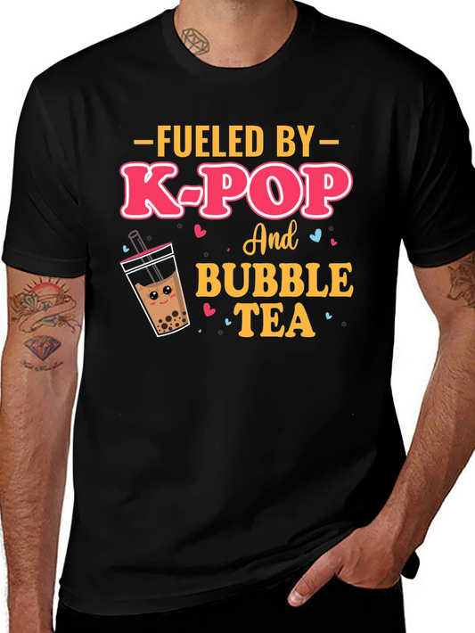 Fueled By K-Pop & Bubble Tea Graphic Tee