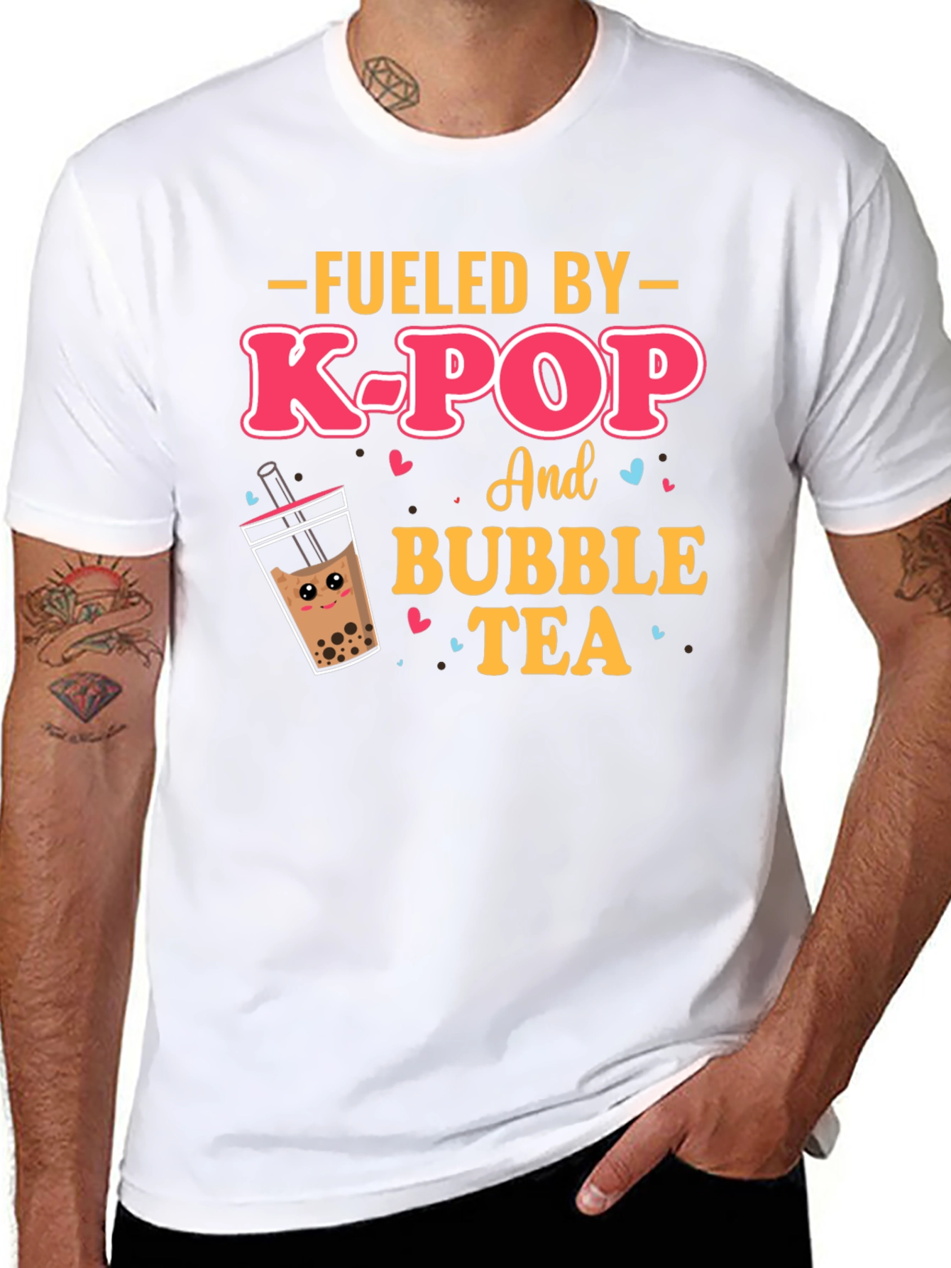 Fueled By K-Pop & Bubble Tea Graphic Tee