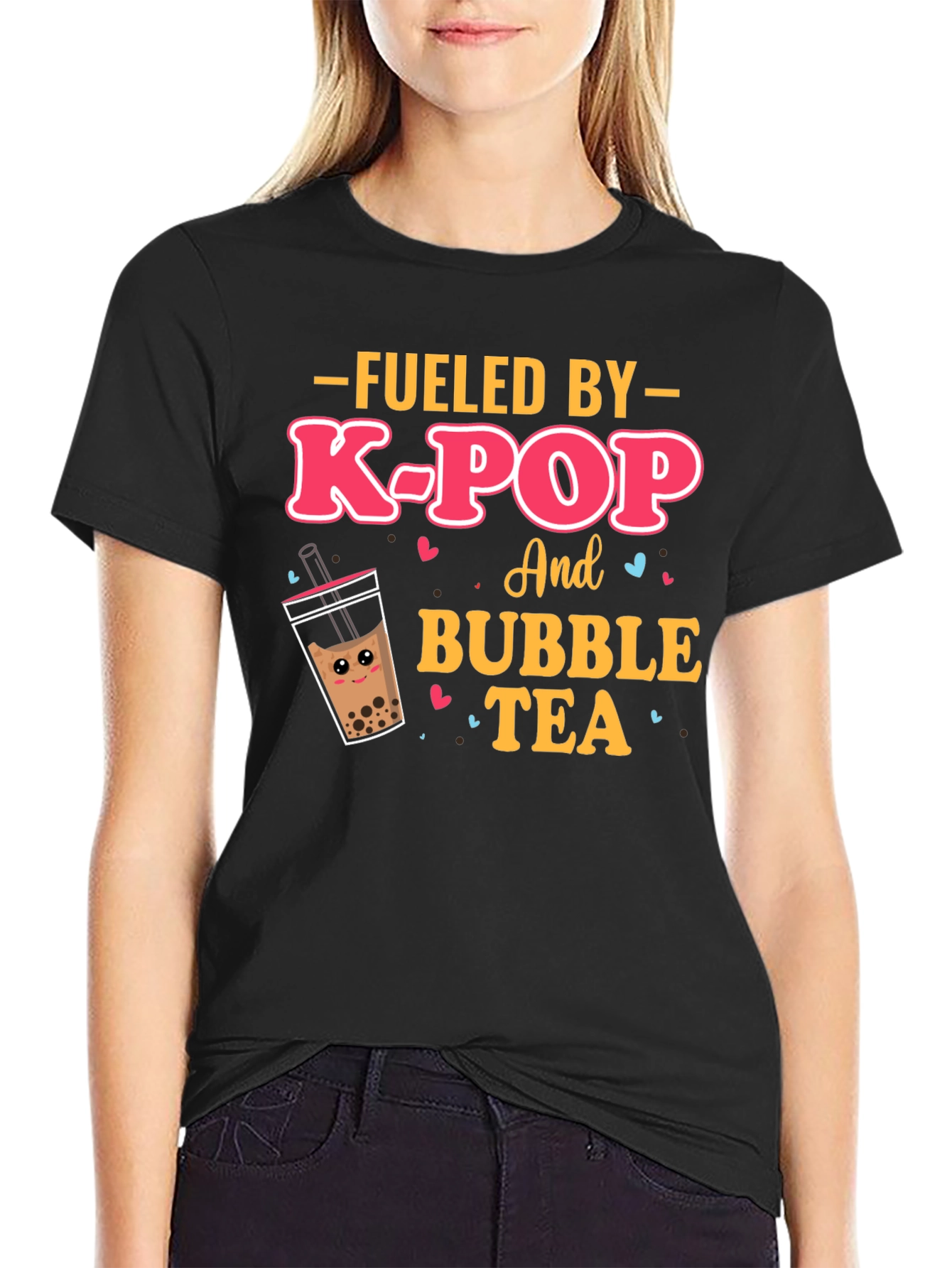 Fueled By K-Pop & Bubble Tea Graphic Tee