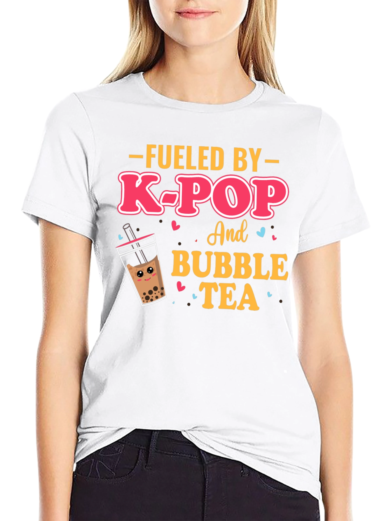 Fueled By K-Pop & Bubble Tea Graphic Tee