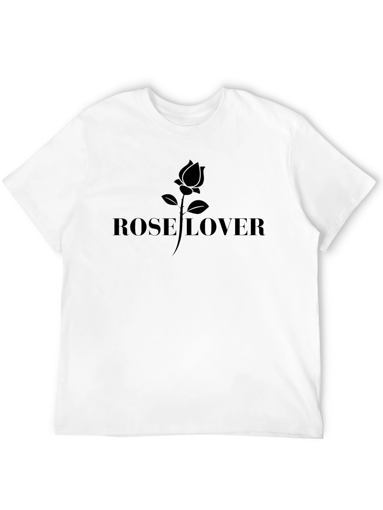 Rose Lover Black T-Shirt - Stylish Graphic Tee