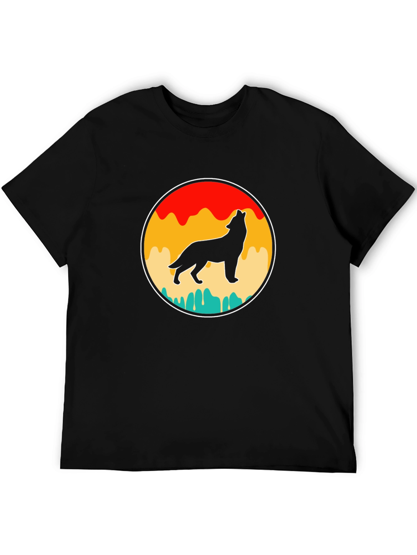 Retro Wolf Silhouette Graphic Tee