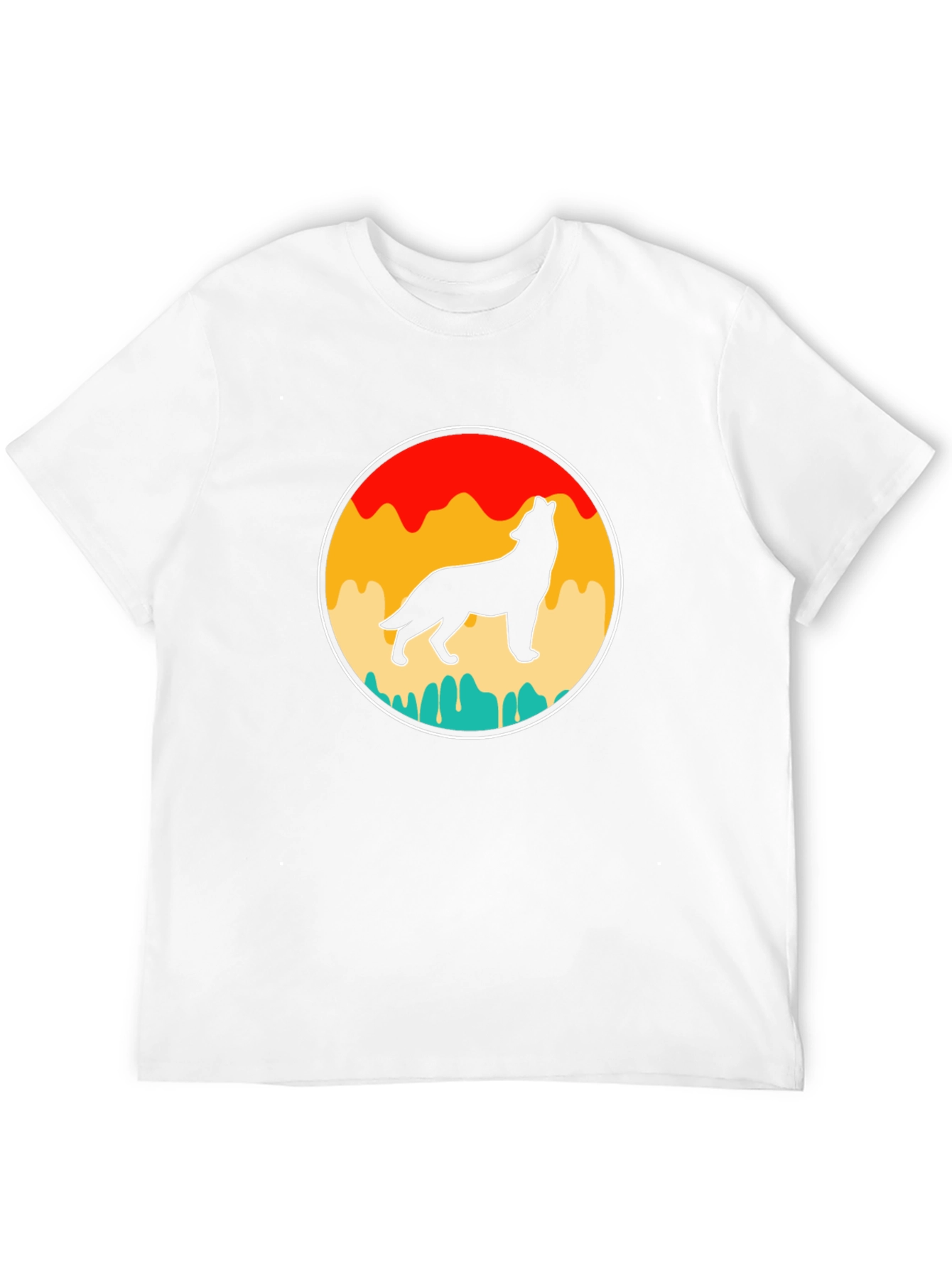 Retro Wolf Silhouette Graphic Tee