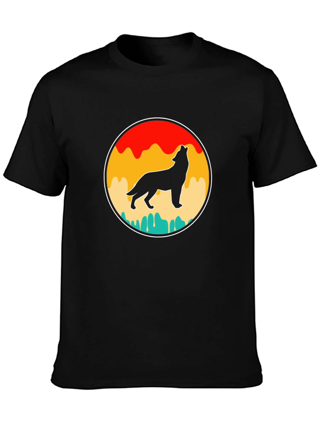 Retro Wolf Silhouette Graphic Tee