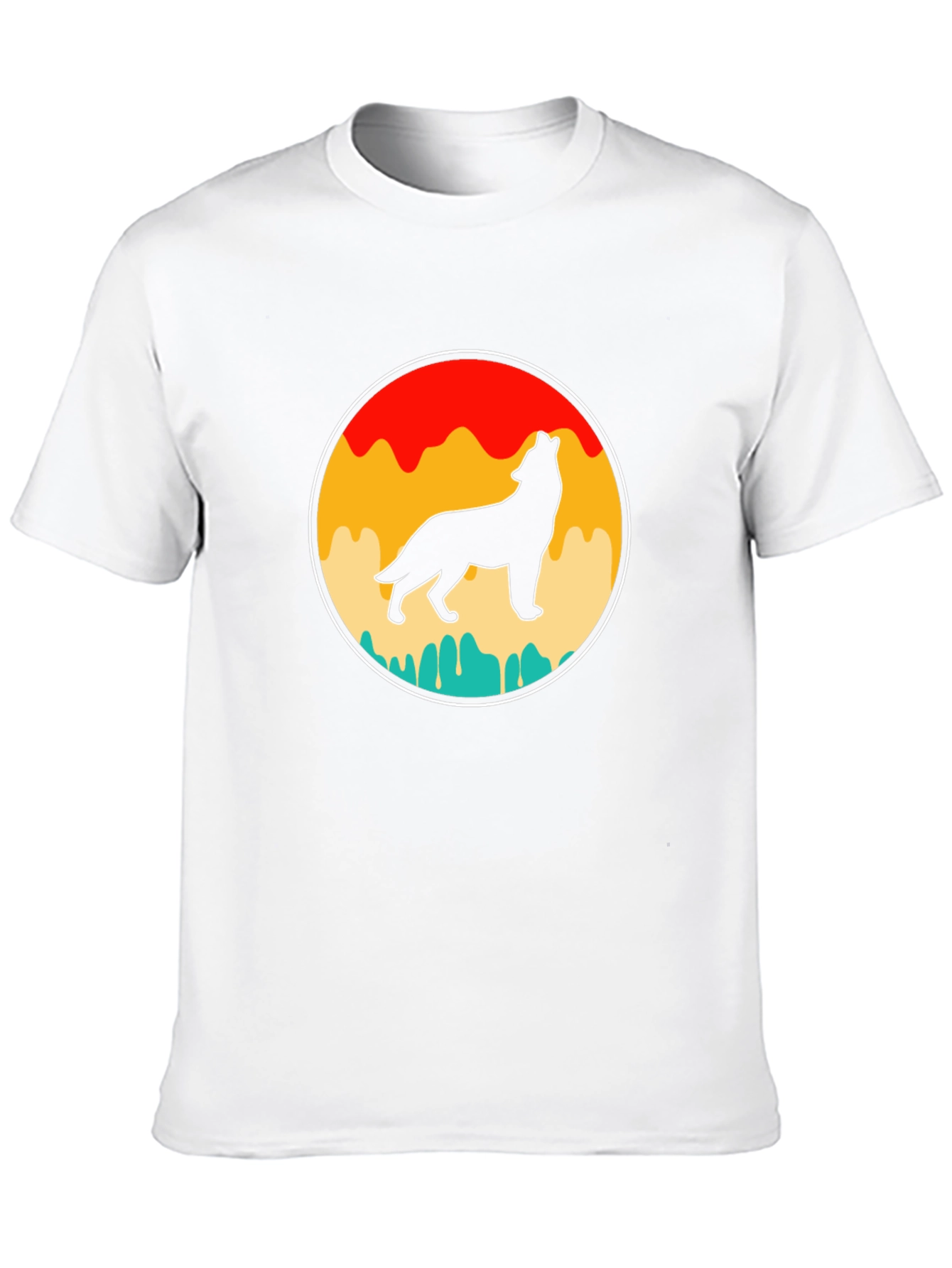 Retro Wolf Silhouette Graphic Tee