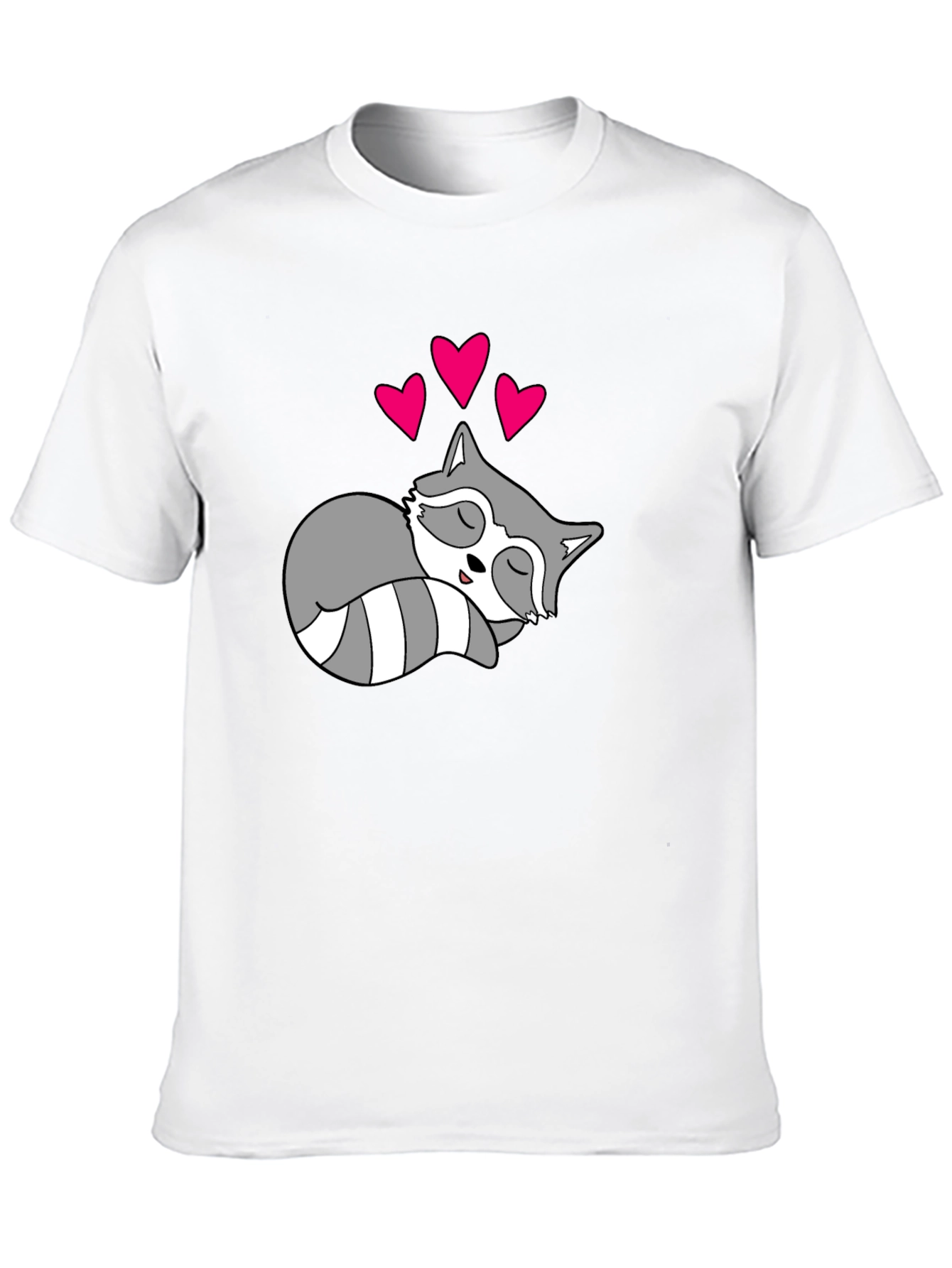 Sleeping Raccoon Graphic Tee - Cute Love Animal Shirt