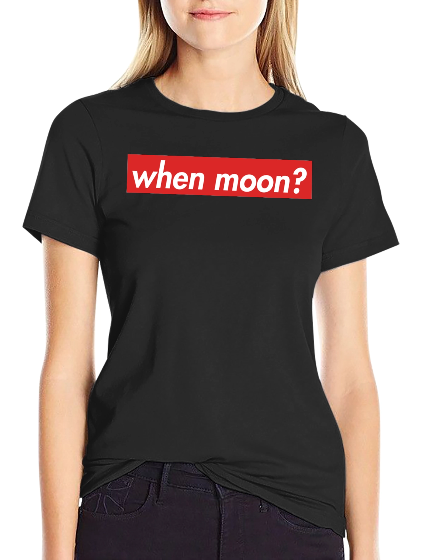 When Moon? Crypto T-Shirt - Meme Style