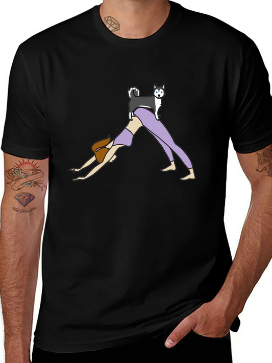 Yoga Dog T-Shirt Funny Graphic Tee