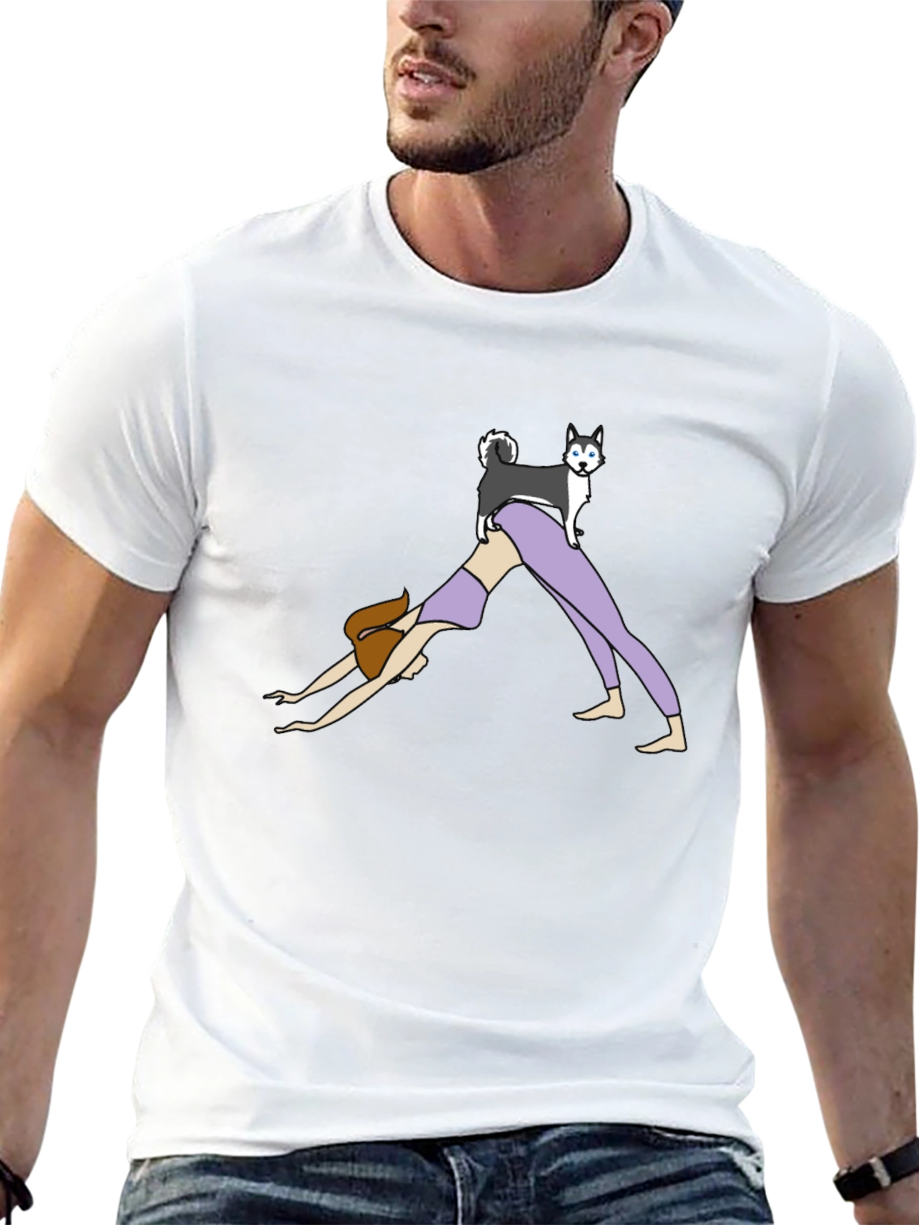 Yoga Dog T-Shirt Funny Graphic Tee