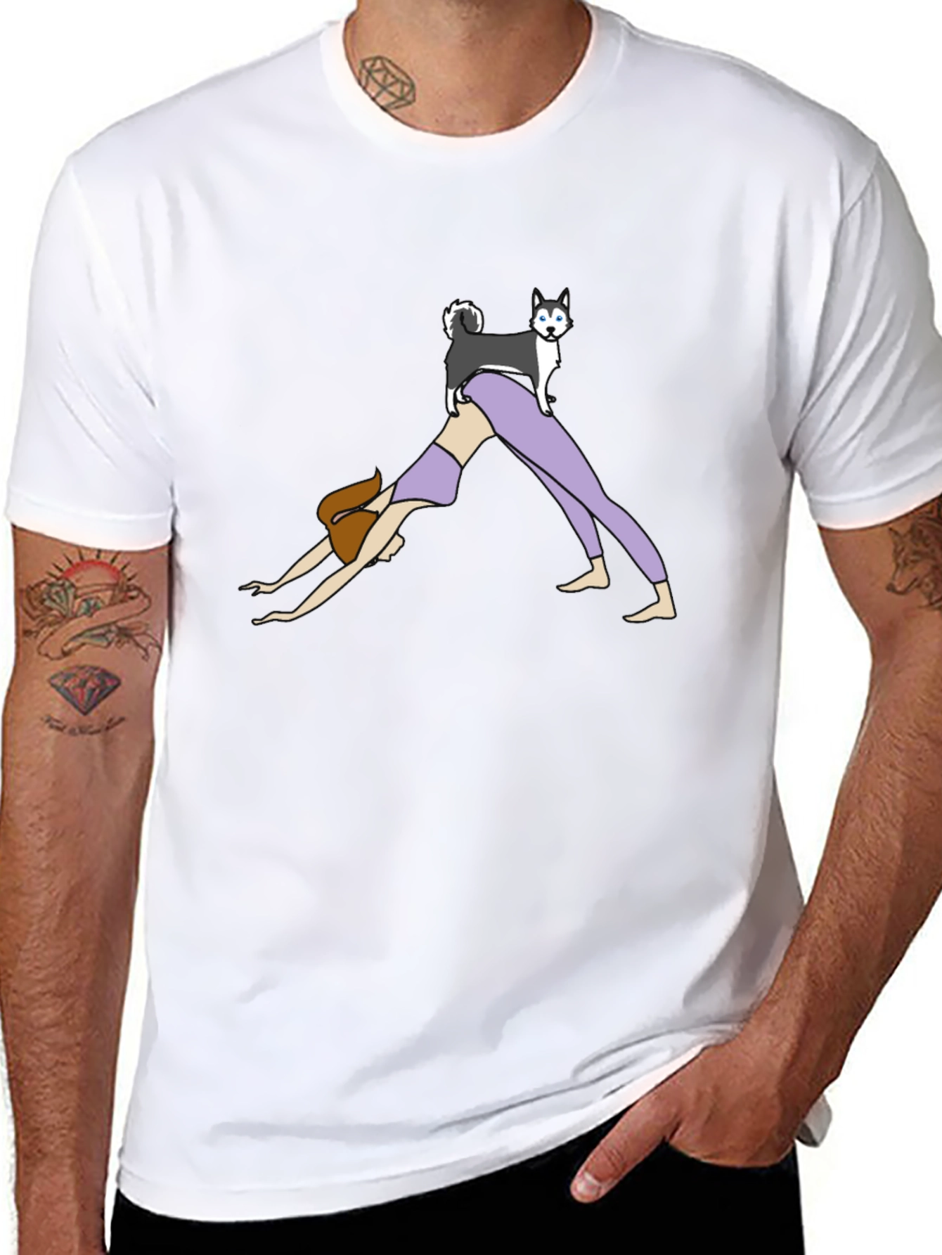 Yoga Dog T-Shirt Funny Graphic Tee