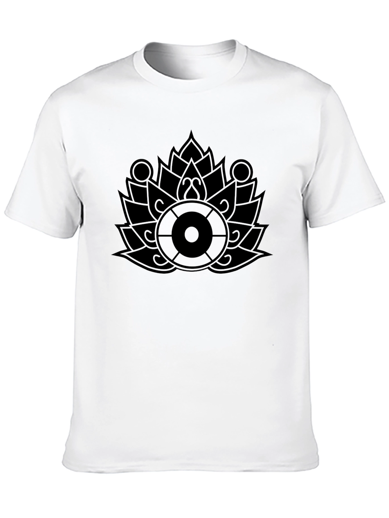 Lotus Wheel Graphic Black T-Shirt