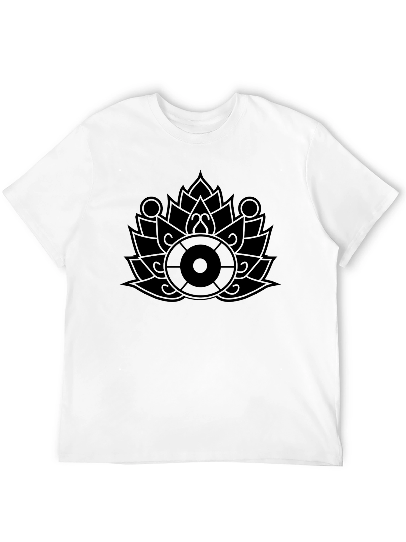 Lotus Wheel Graphic Black T-Shirt