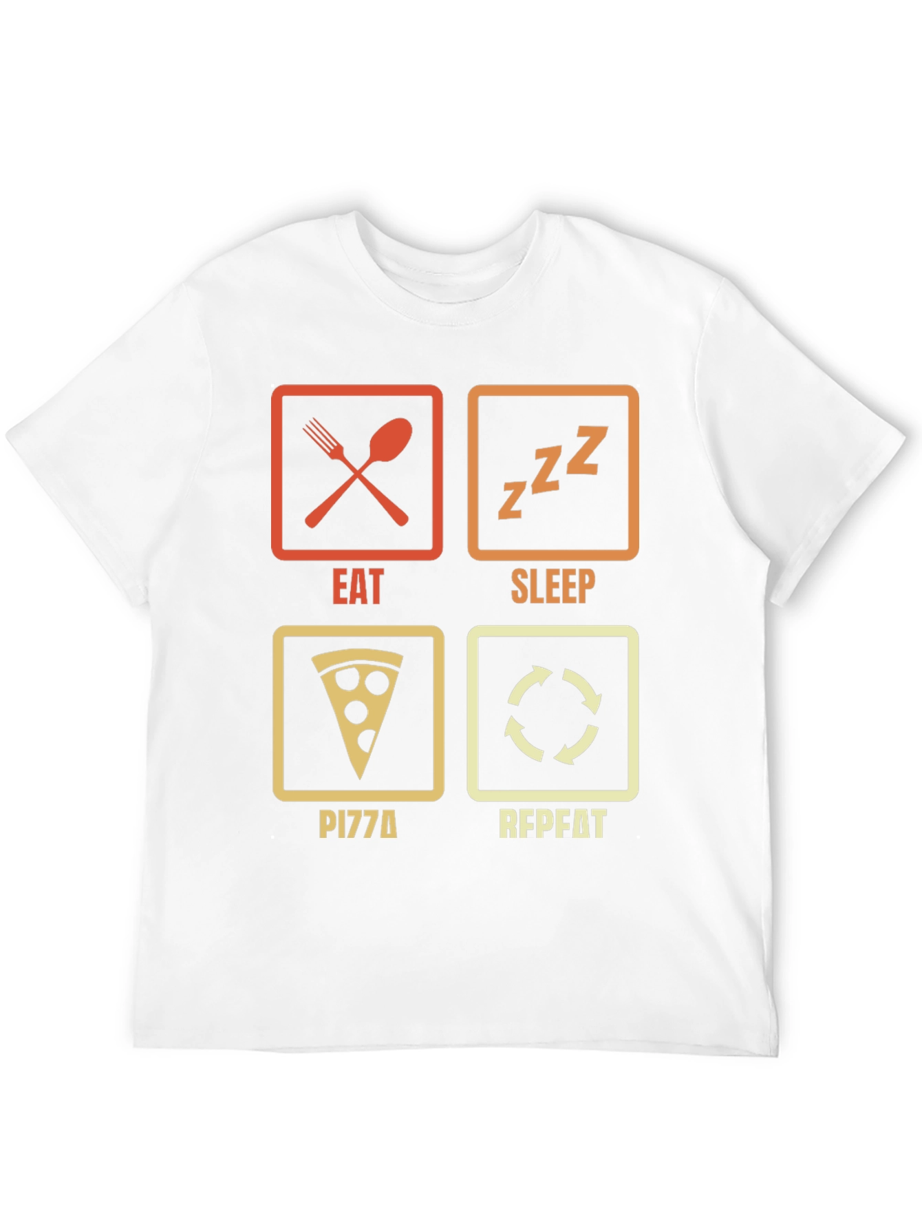 Eat Sleep Pizza Repeat T-Shirt - Funny Foodie Tee