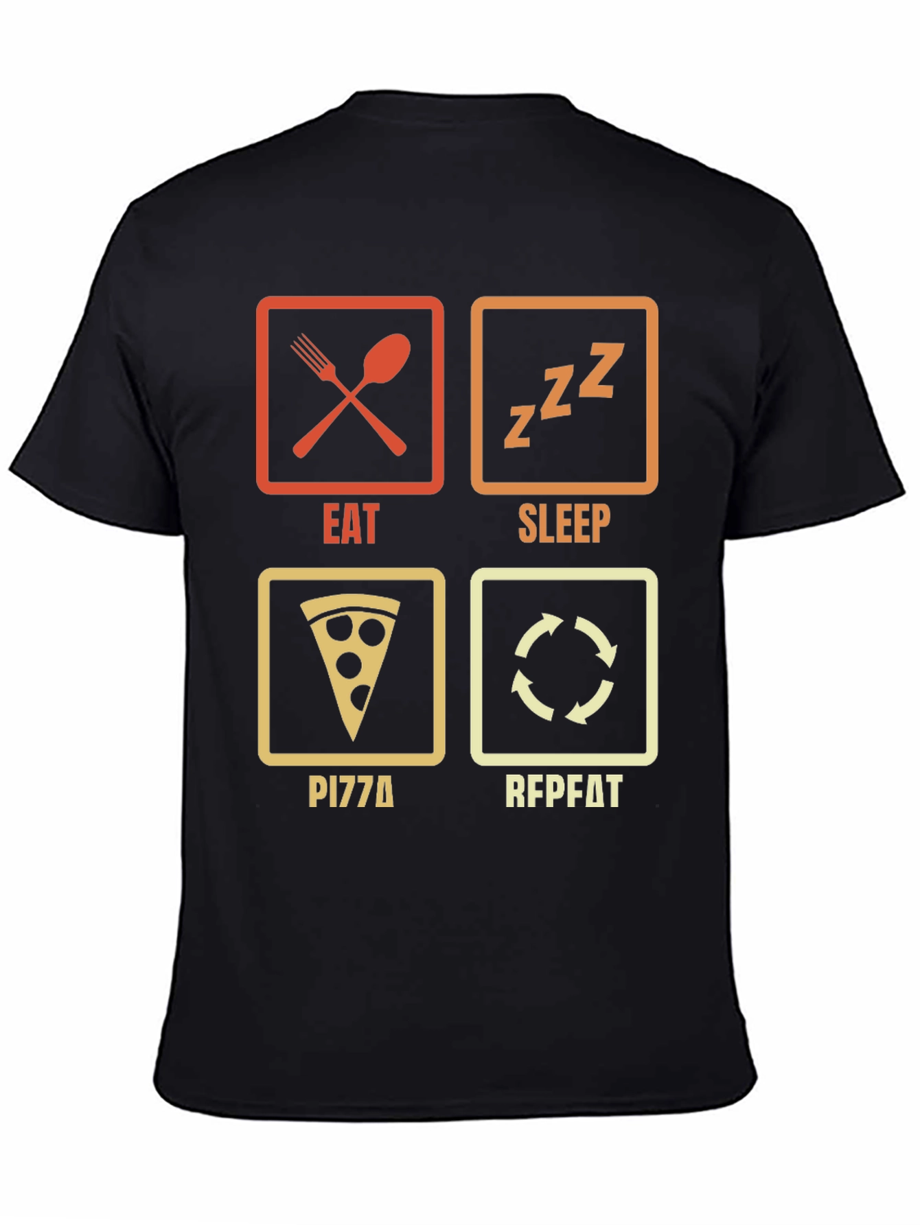 Eat Sleep Pizza Repeat T-Shirt - Funny Foodie Tee
