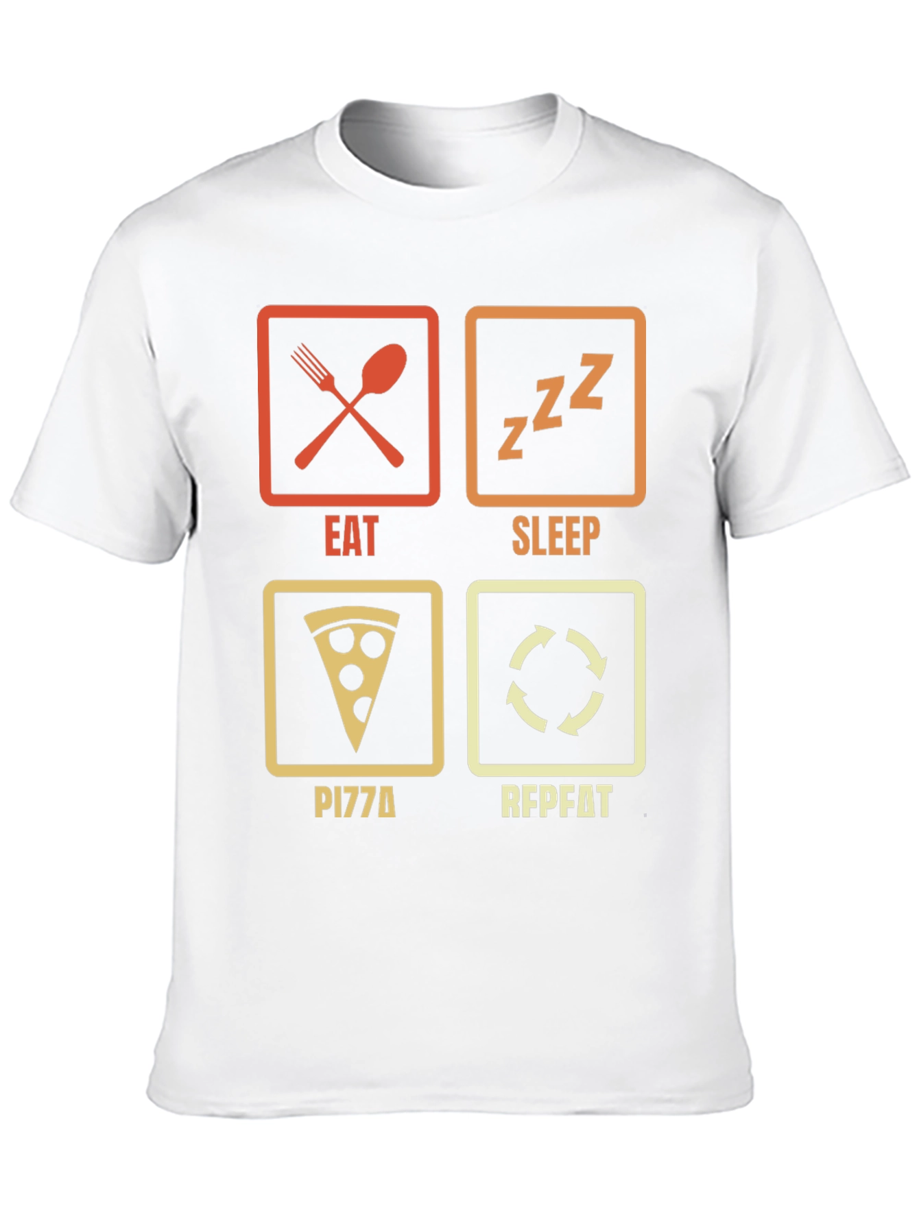 Eat Sleep Pizza Repeat T-Shirt - Funny Foodie Tee