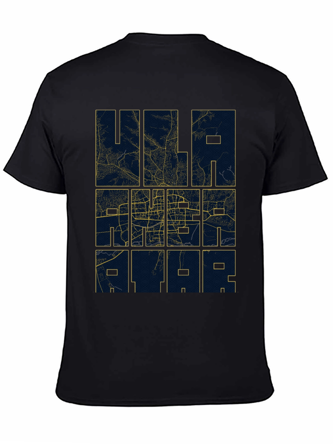 Ulaanbaatar Map T-Shirt - Urban Style