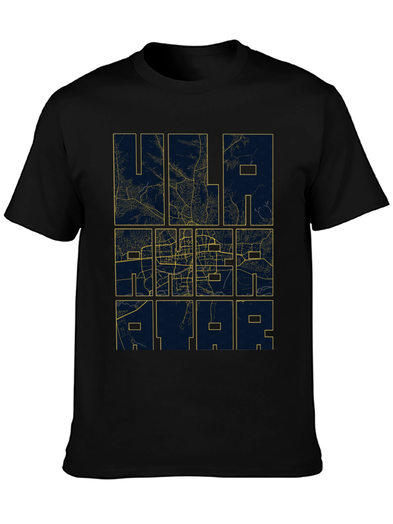 Ulaanbaatar Map T-Shirt - Urban Style