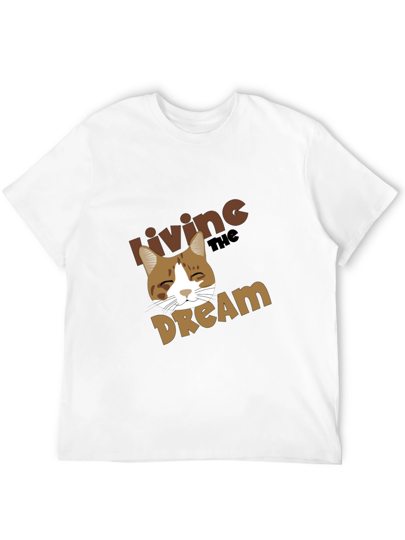 Living the Dream Cat Graphic T-Shirt