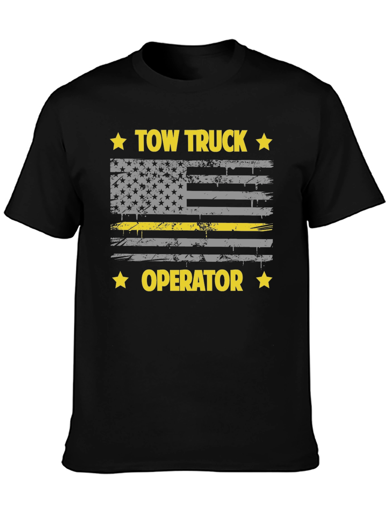 Tow Truck Operator Flag Graphic Tee