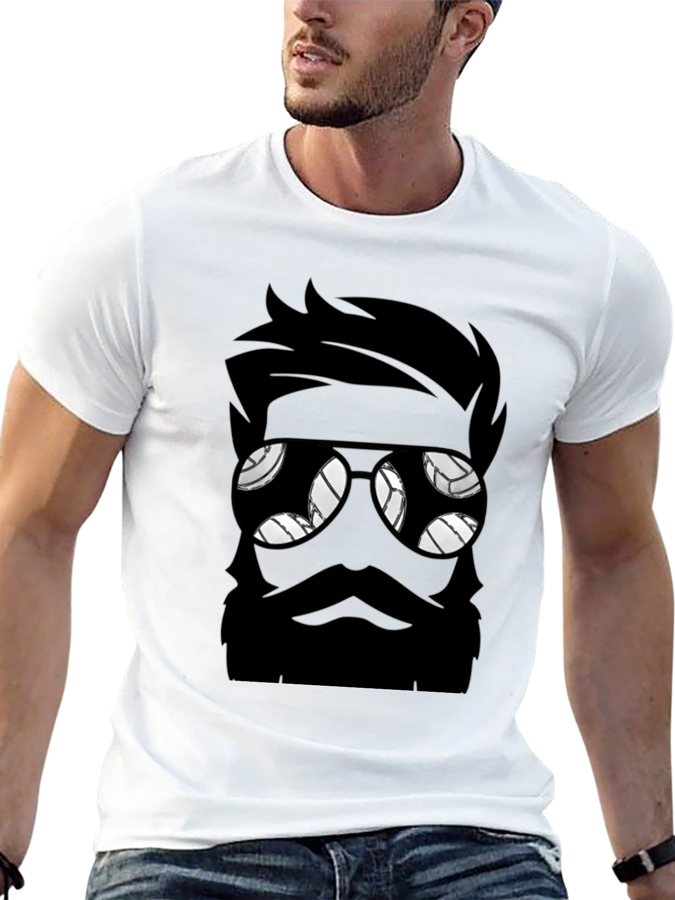 Bearded Volleyball Fan T-Shirt