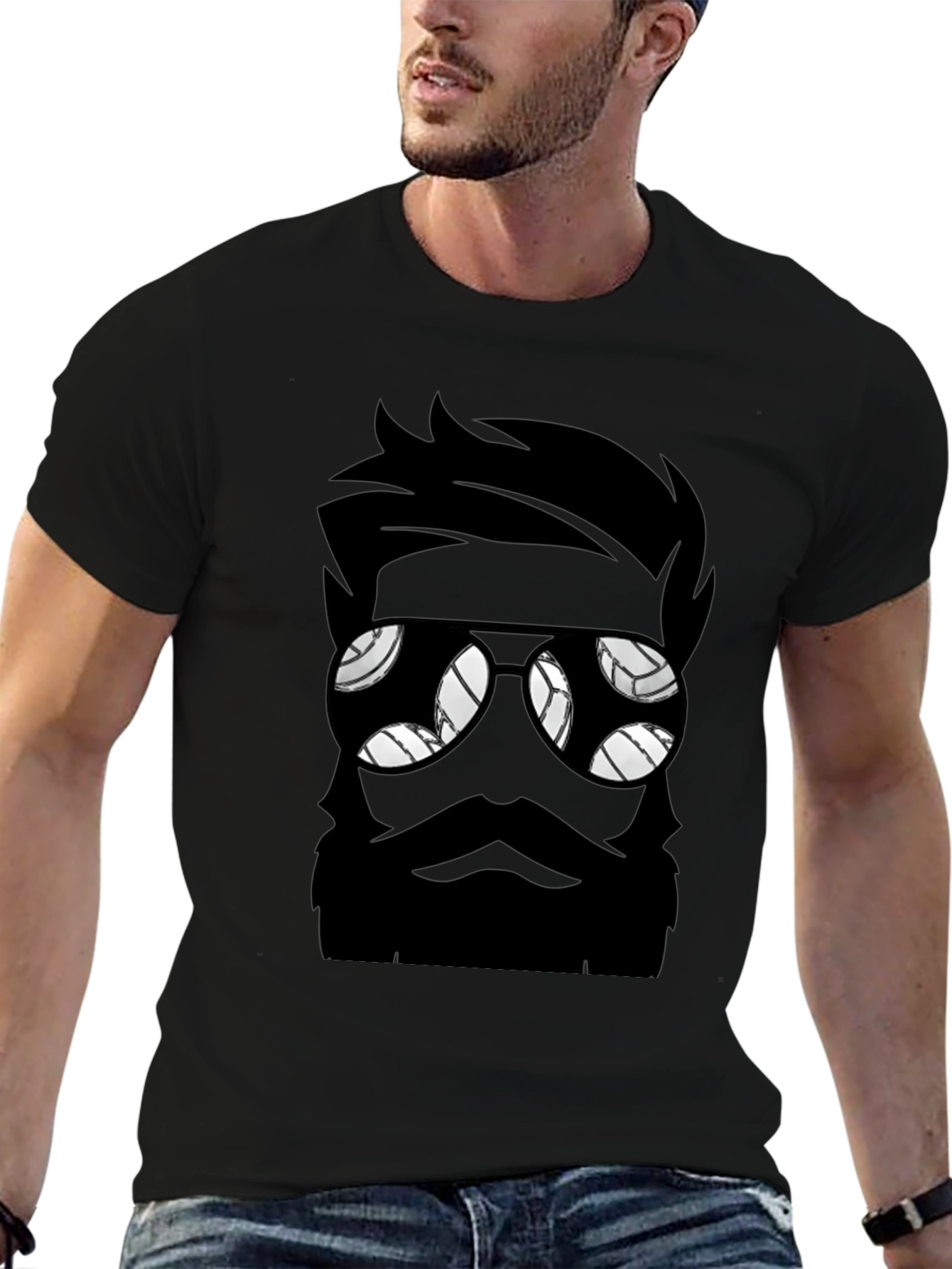 Bearded Volleyball Fan T-Shirt