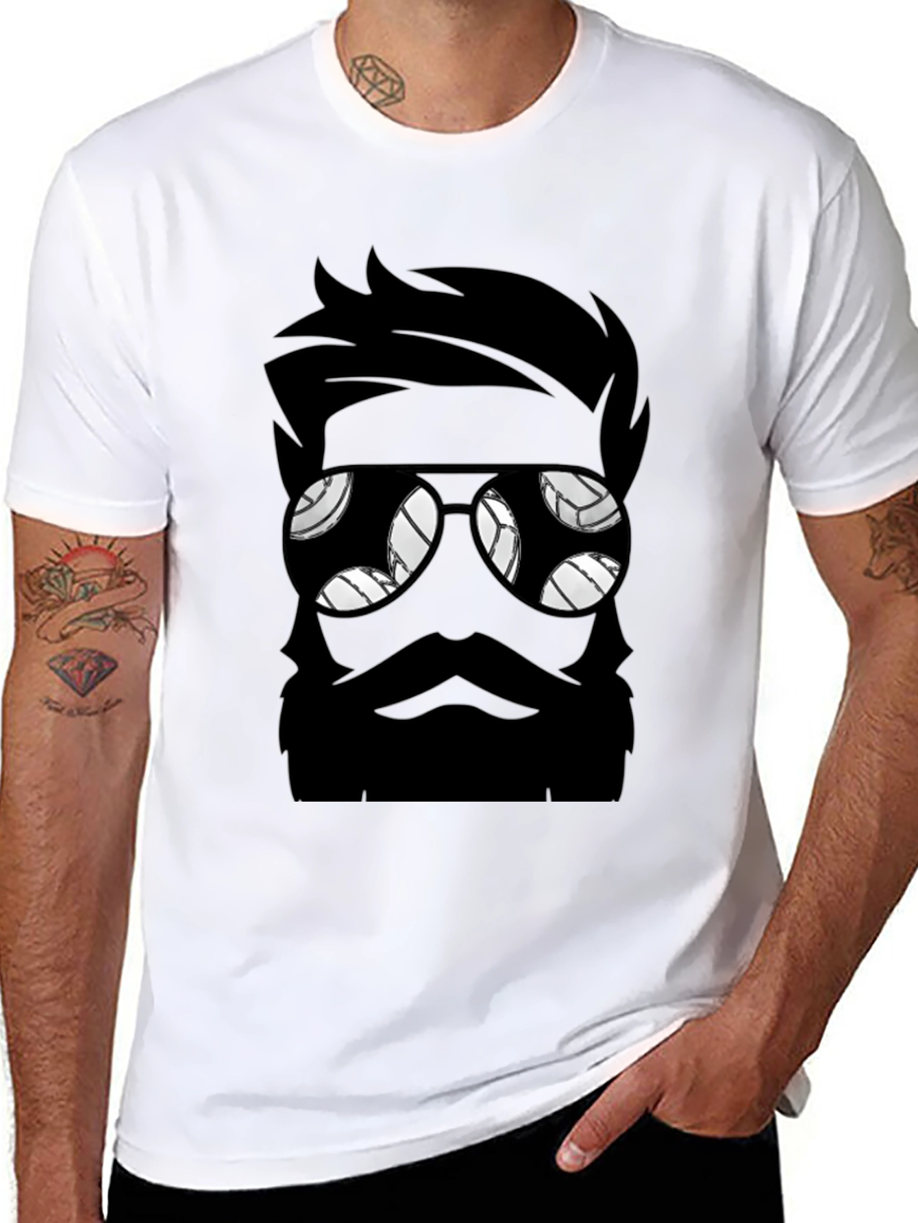 Bearded Volleyball Fan T-Shirt