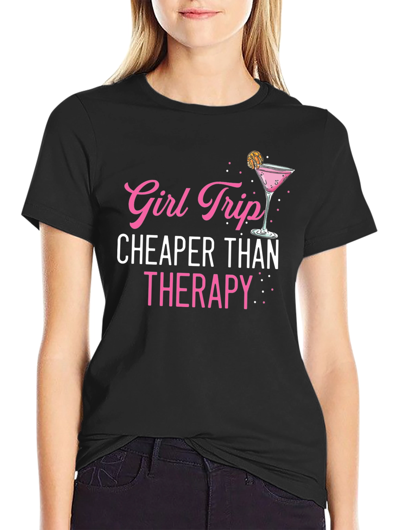 Girl Trip Cheaper Than Therapy Graphic Tee