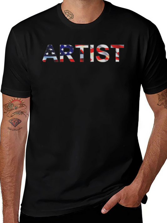 American Flag Artist Graphic Tee