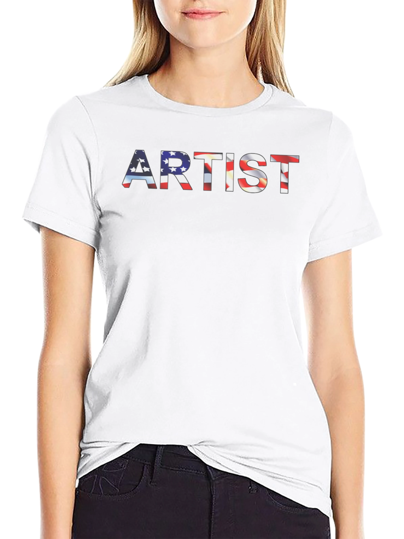 American Flag Artist Graphic Tee