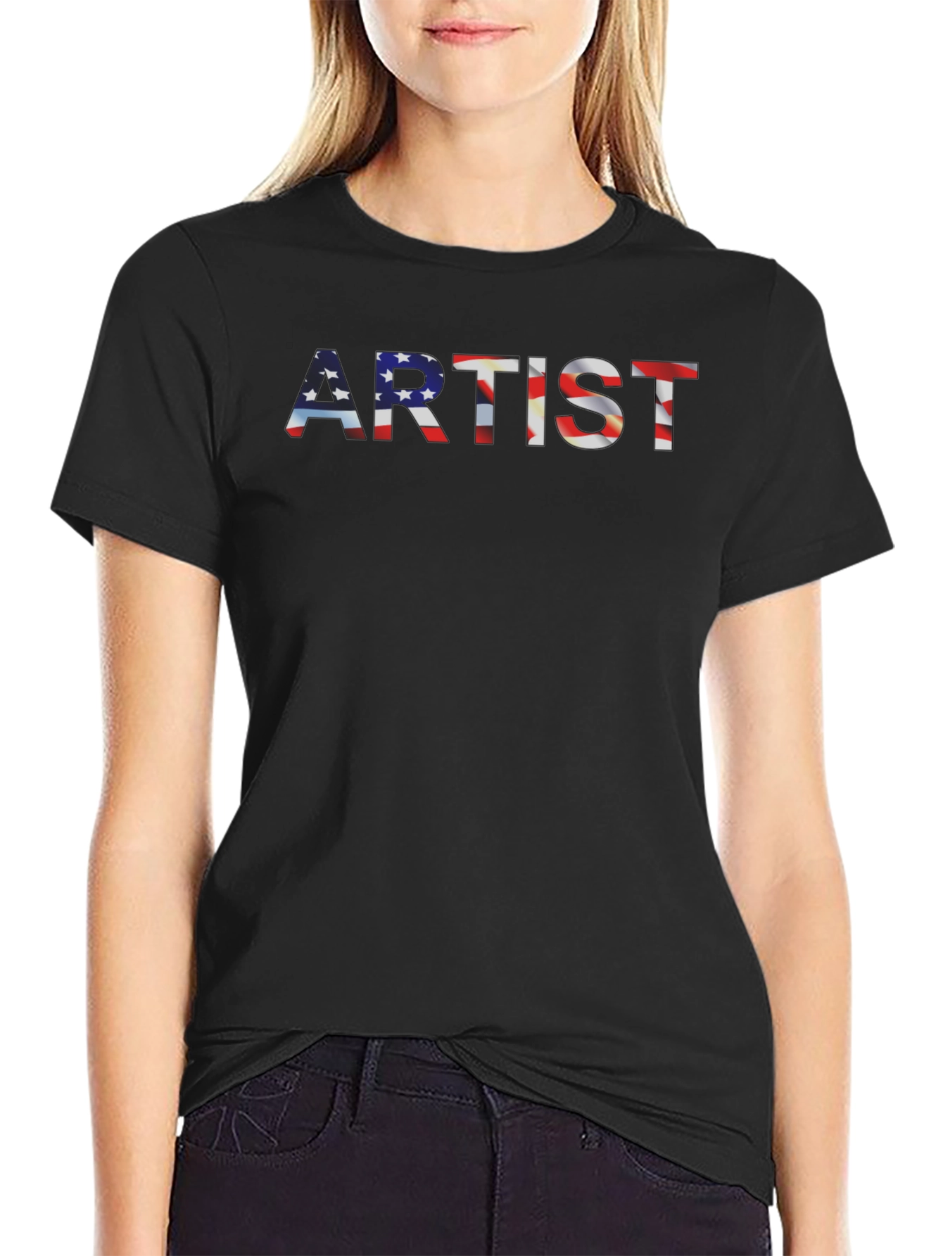 American Flag Artist Graphic Tee
