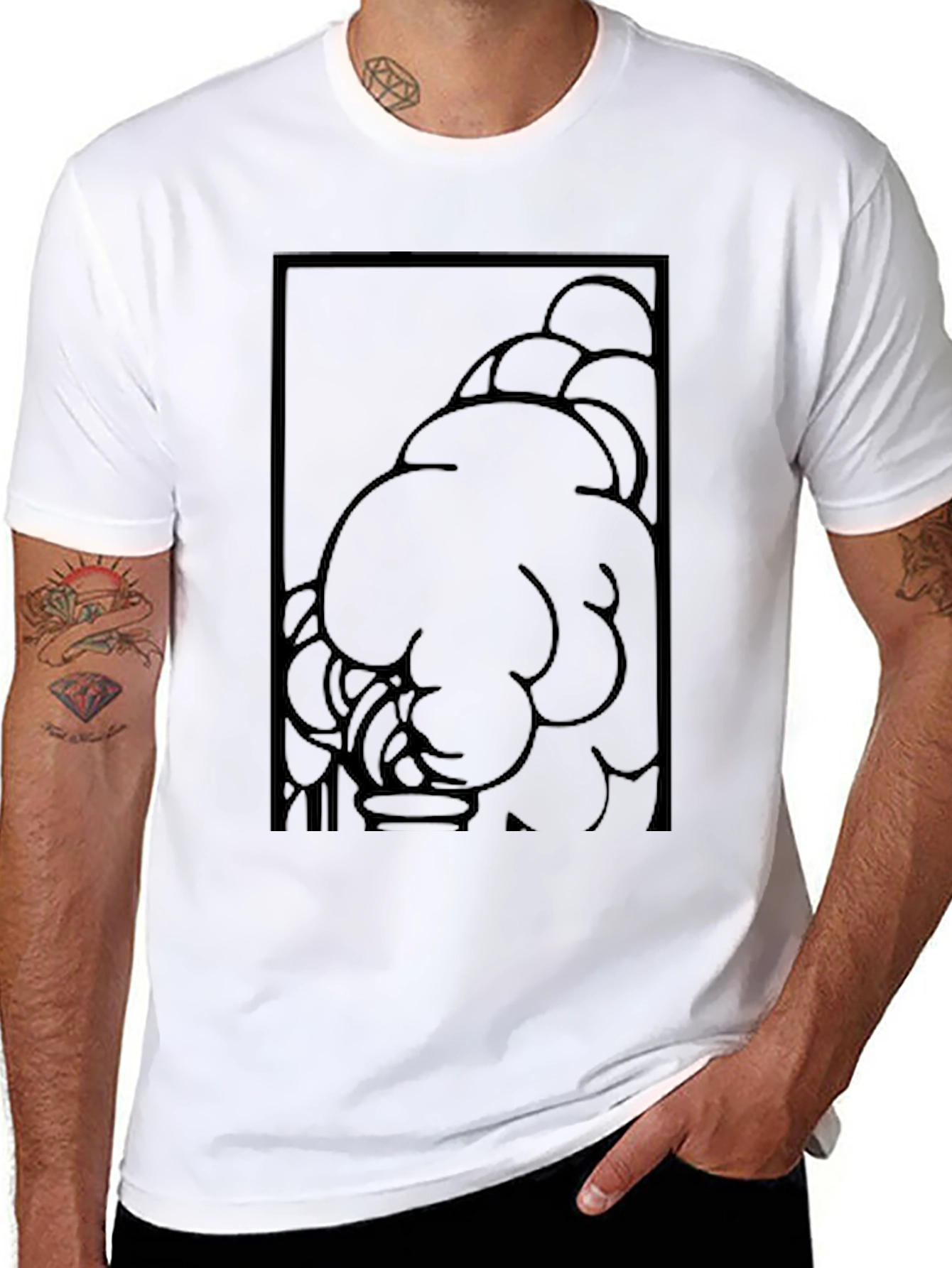 Graphic Print Black T-Shirt
