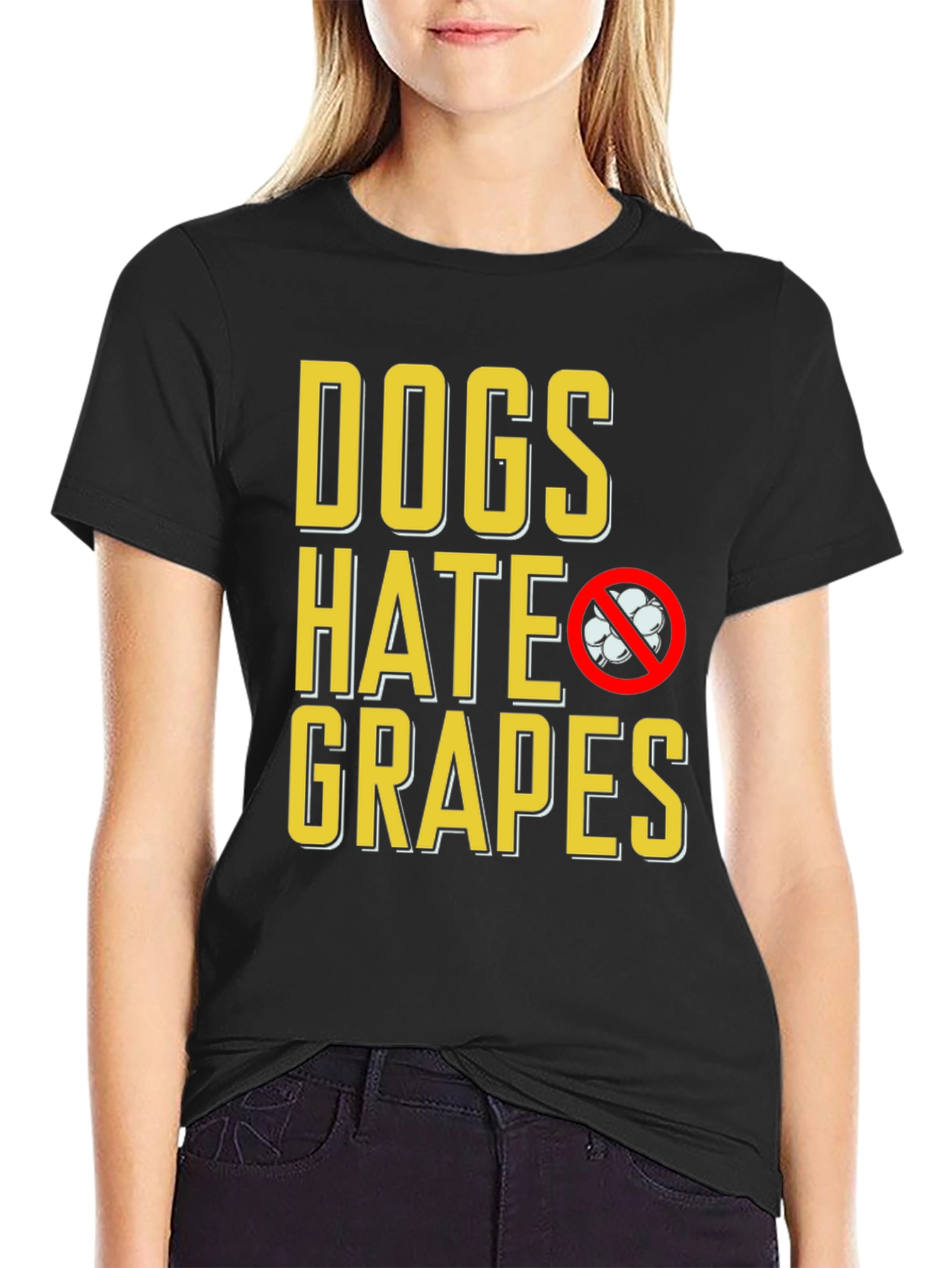 Dogs Hate Grapes T-Shirt - Funny Dog Lover Tee