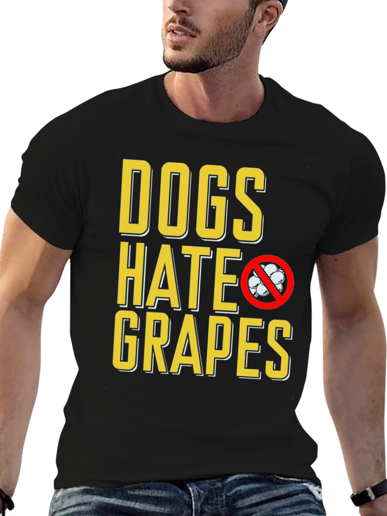 Dogs Hate Grapes T-Shirt - Funny Dog Lover Tee
