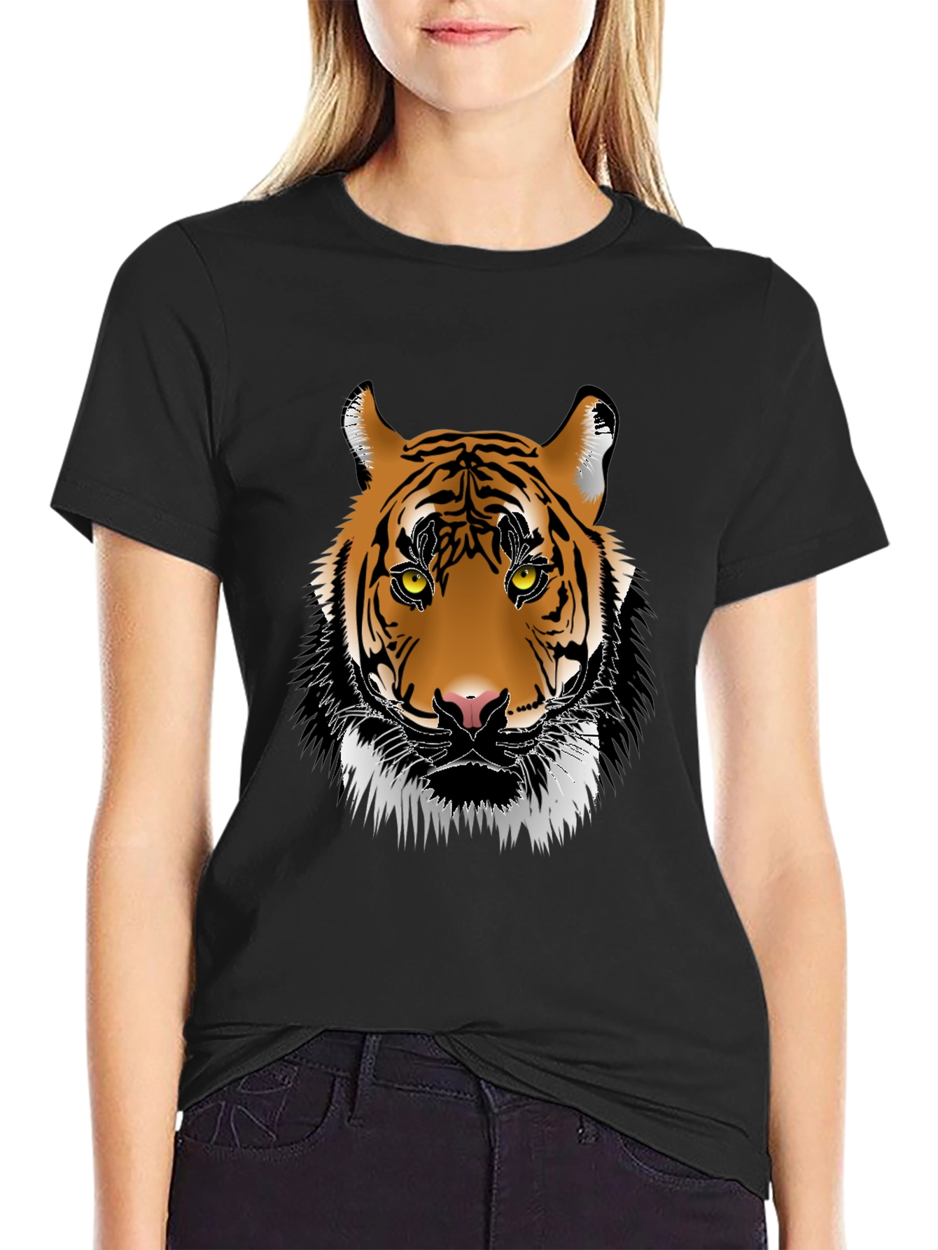 Tiger Graphic Tee - Mens Black T-Shirt