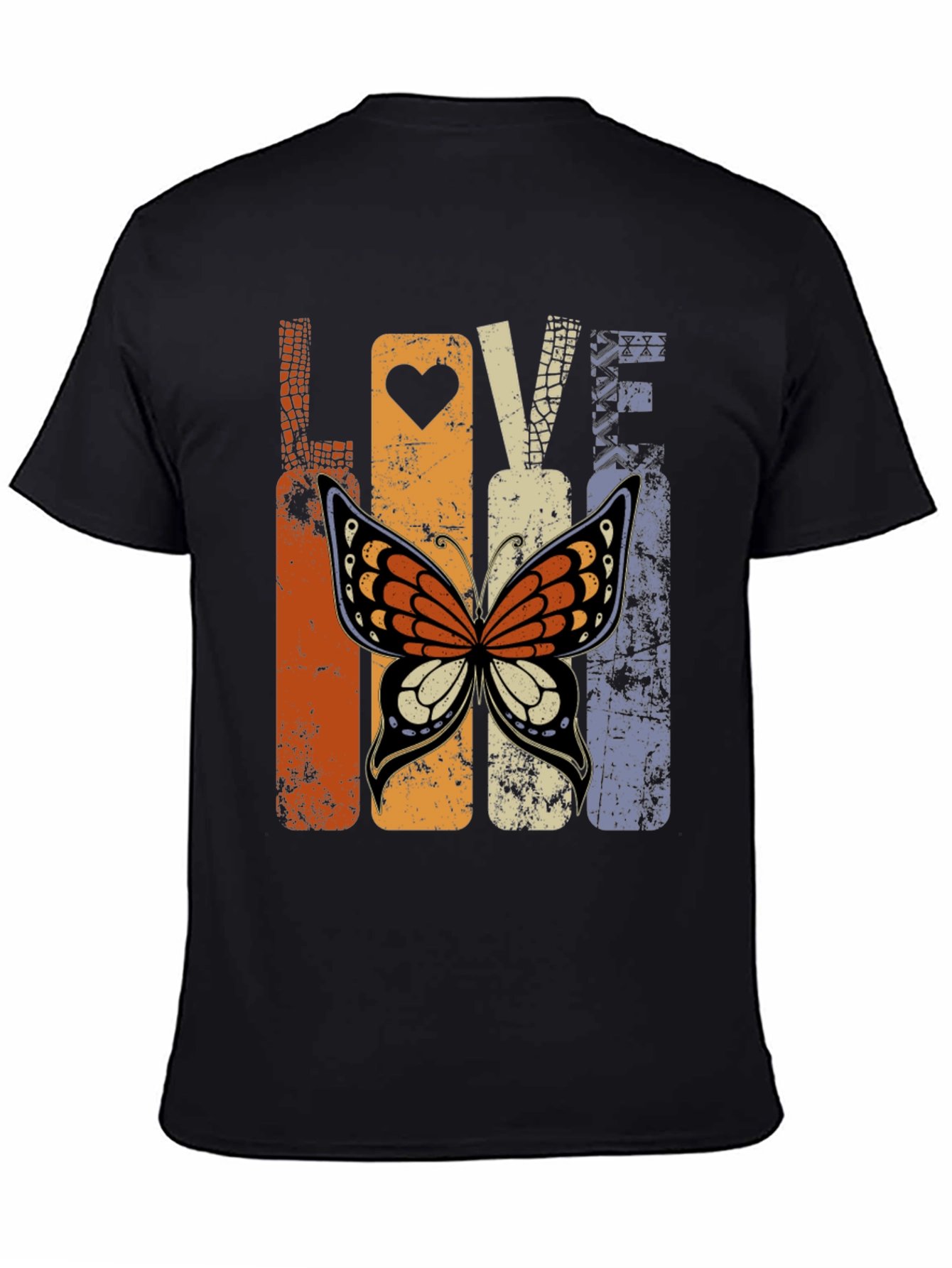 Love Butterfly Graphic Tee - Retro Design