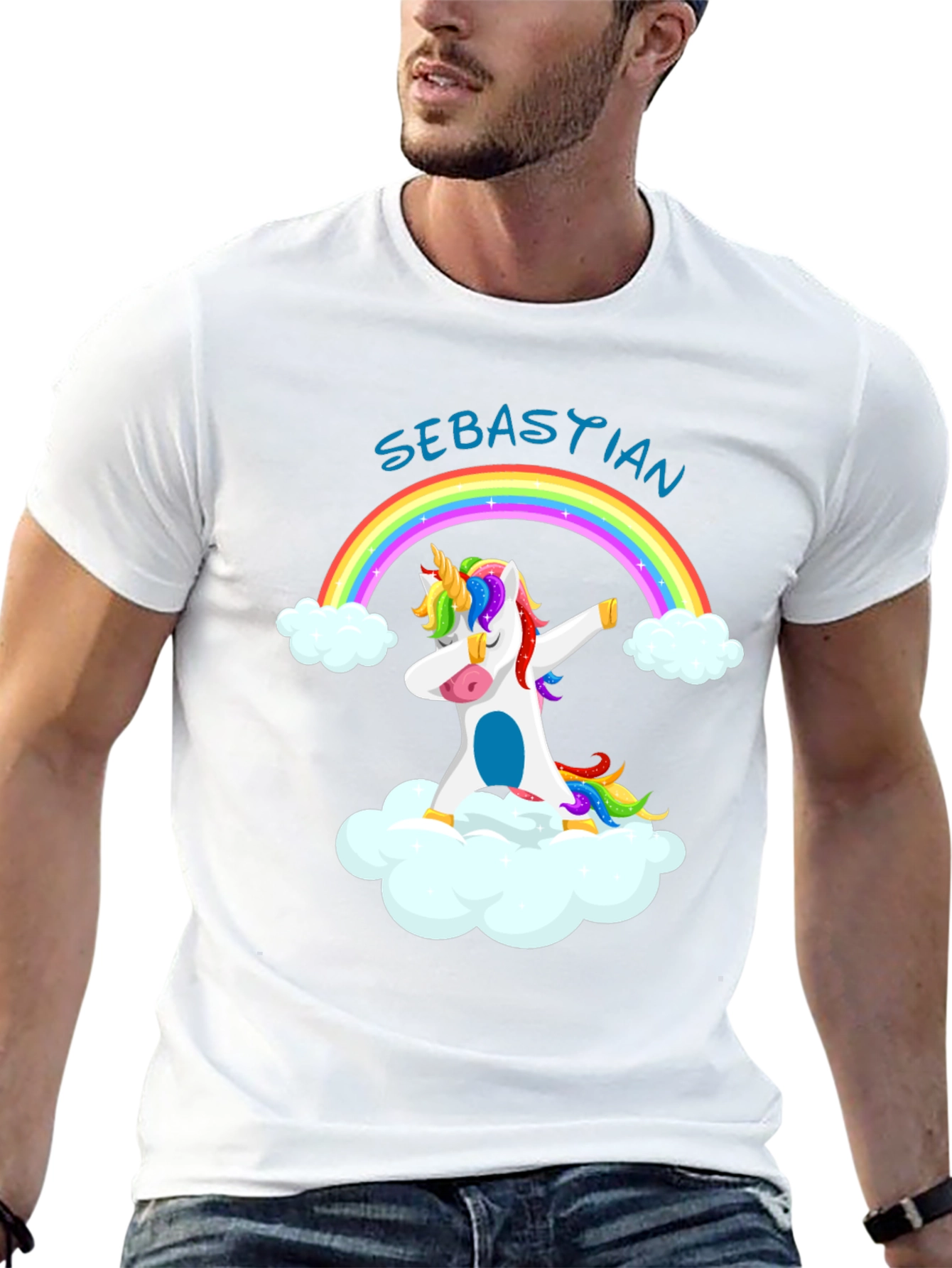 Unicorn Rainbow Dab T-Shirt - Sebastian