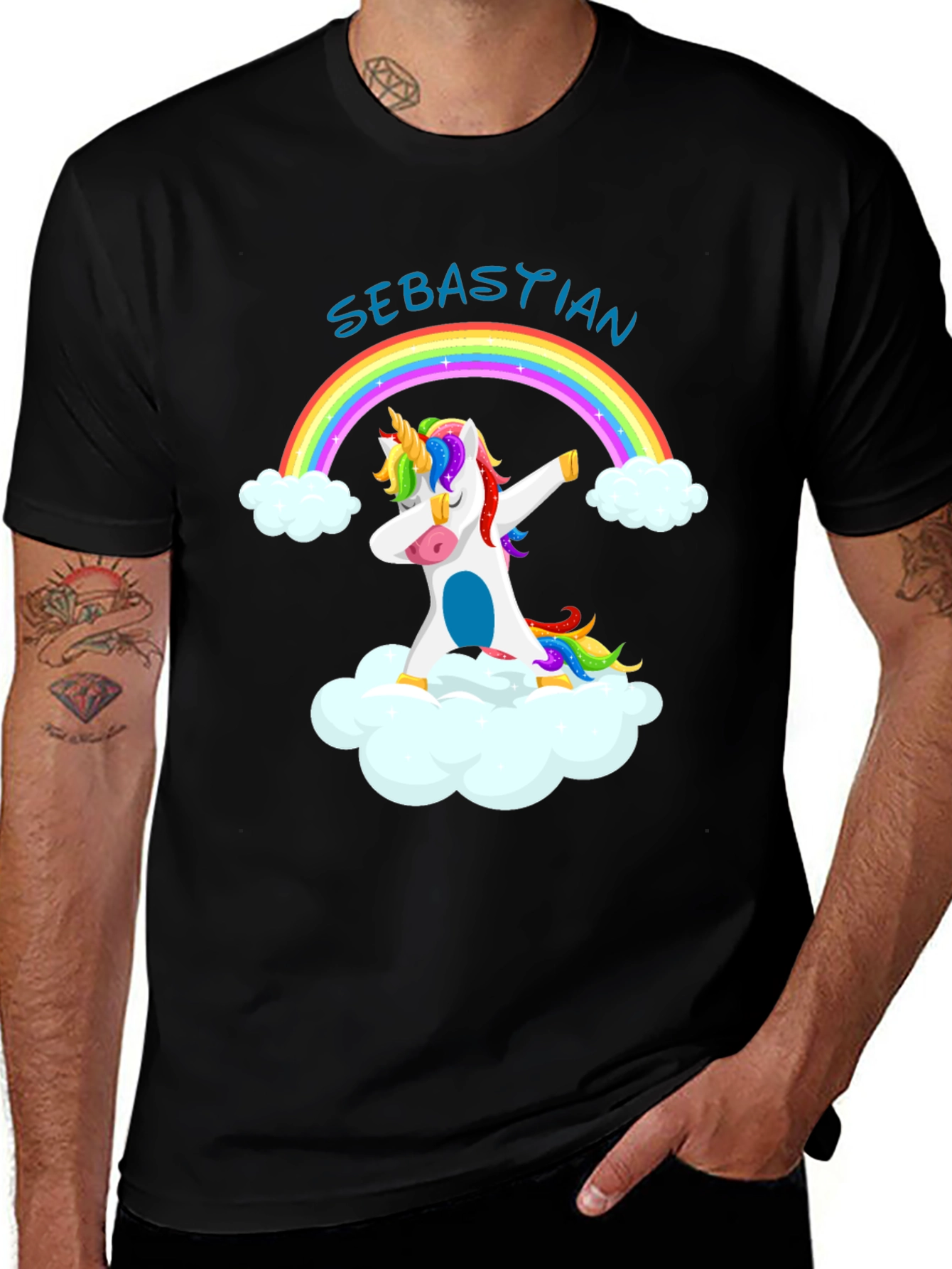 Unicorn Rainbow Dab T-Shirt - Sebastian