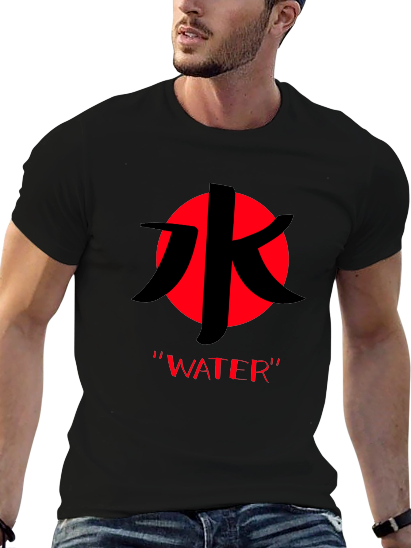 Water Kanji Symbol T-Shirt - Black