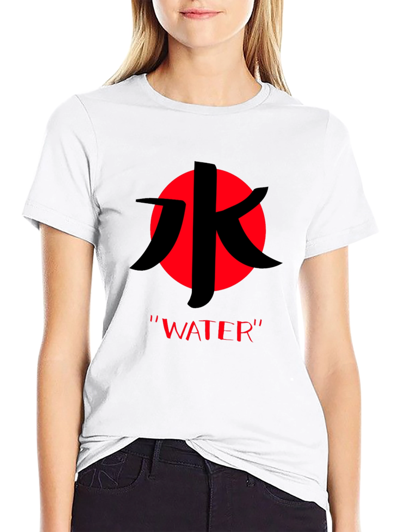 Water Kanji Symbol T-Shirt - Black