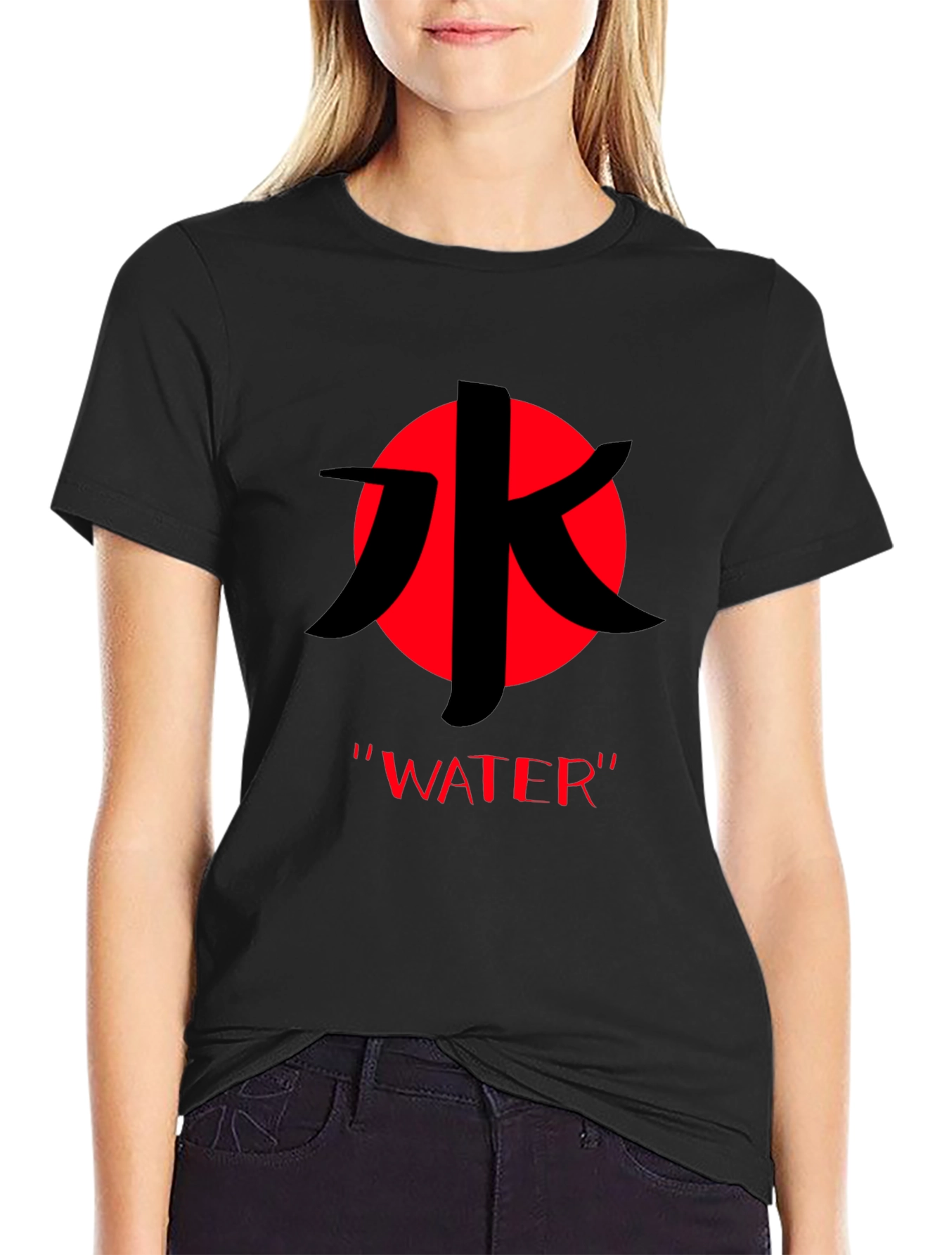 Water Kanji Symbol T-Shirt - Black