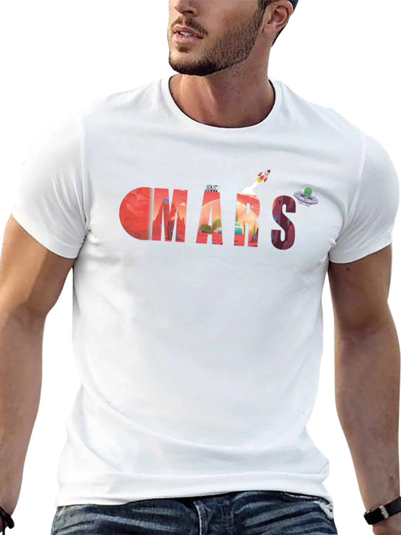 Mars Graphic Tee - Space Exploration T-Shirt