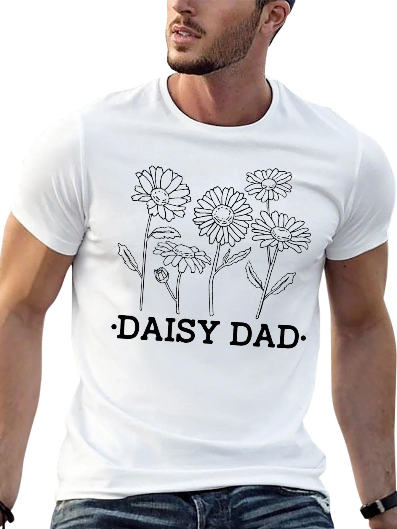 Daisy Dad Graphic T-Shirt - Black
