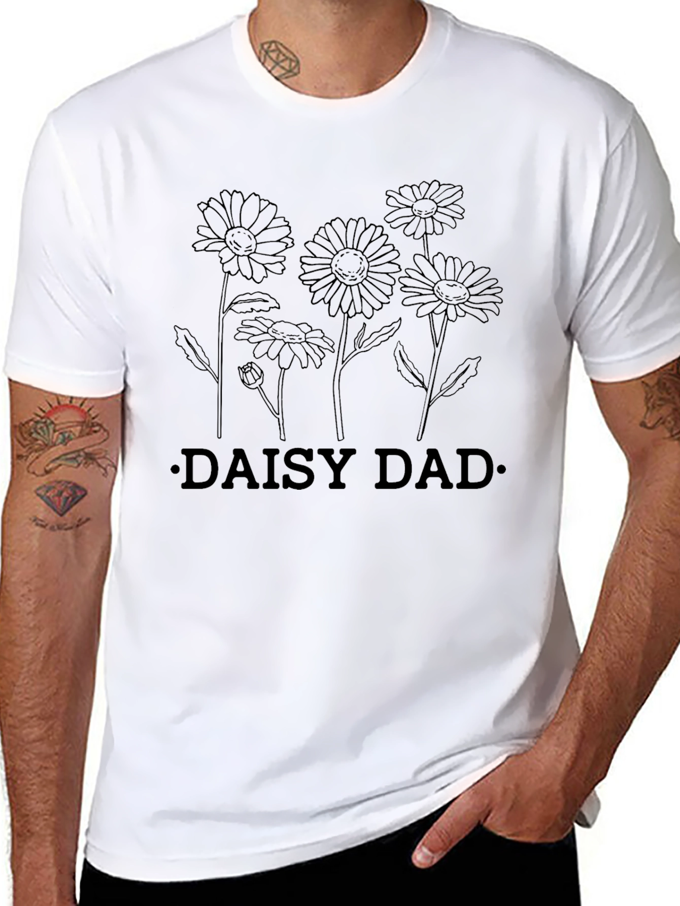 Daisy Dad Graphic T-Shirt - Black