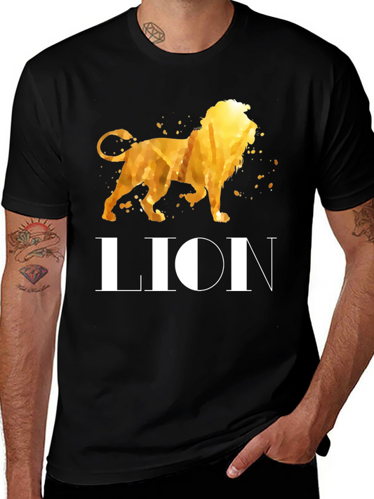 Lion Graphic Black T-Shirt