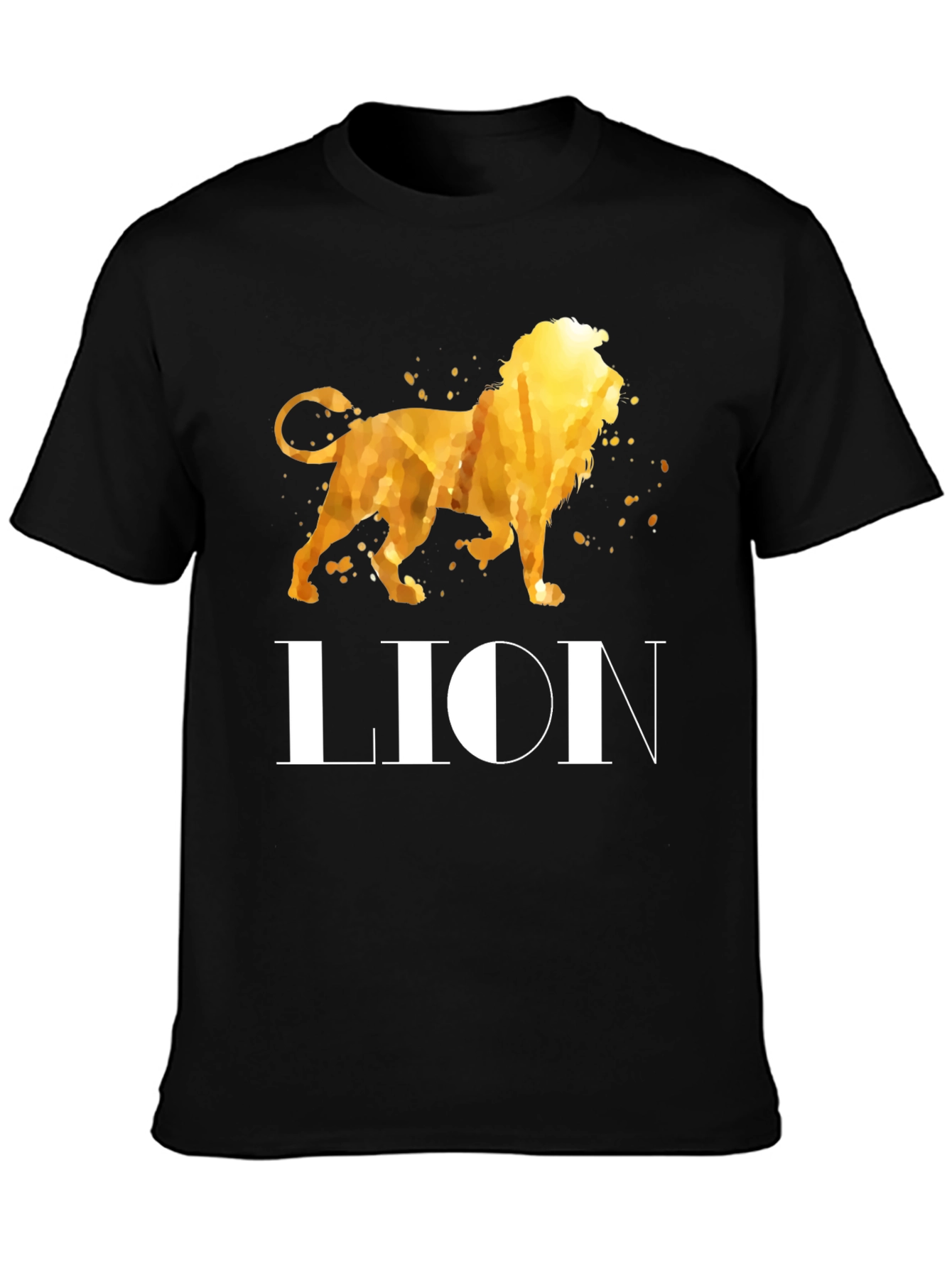 Lion Graphic Black T-Shirt