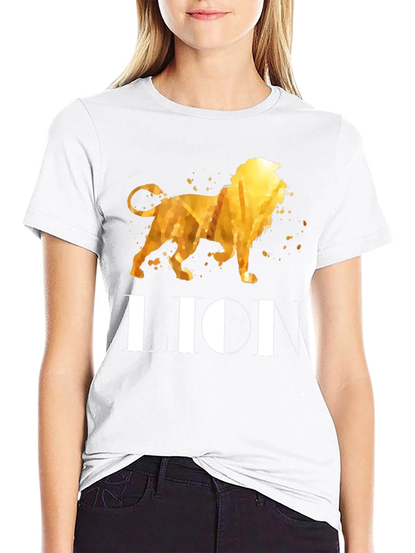 Lion Graphic Black T-Shirt