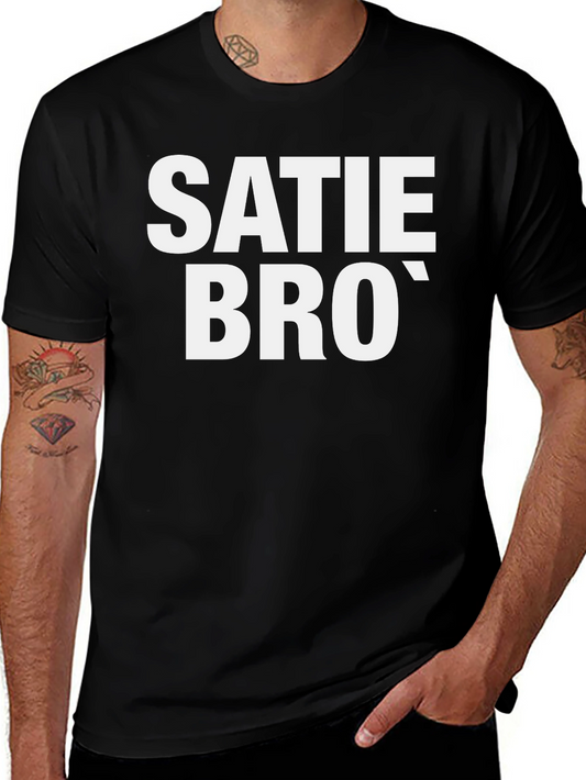 Satie Bro T-Shirt - Black Cotton Graphic Tee